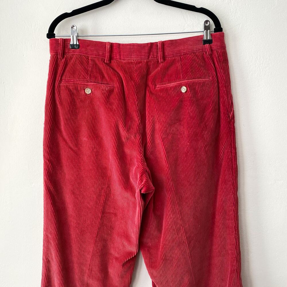 Vineyard Vines Corduroy Pants Classic Fit Club Red Wide Whale Men's Size 33 - Picture 3 of 4